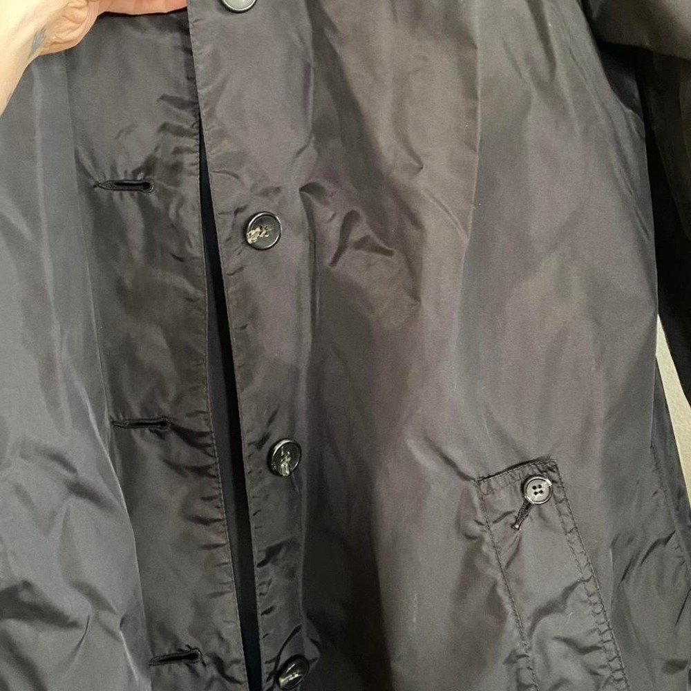 Fleet Street 1980's black windbreaker trench coat - Picture 6 of 7